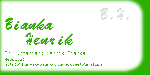 bianka henrik business card